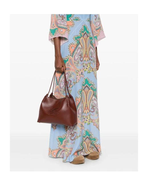 Etro Brown Small Libra Tote Bag