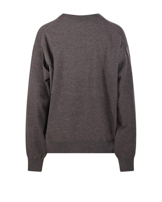 Rohe Brown Open Armhole Crew-Neck Jumper