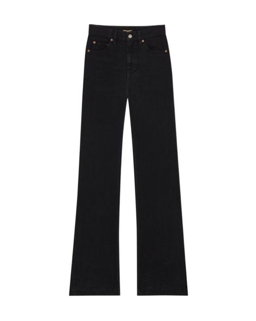 Saint Laurent Black 70's High-Rise Jeans