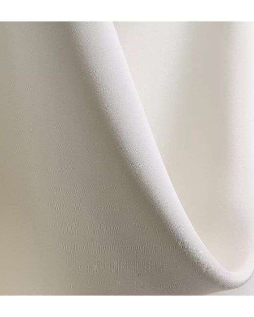 Dior White Short-Sleeved Draped Blouse