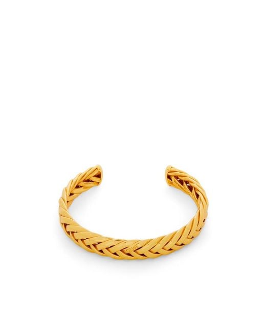 Loewe Metallic Thin Braided Cuff