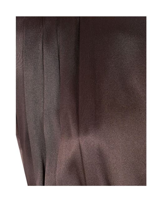 Semicouture Brown Padded Shoulders Dress