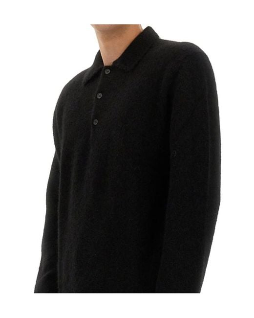 sunflower Black Polo Collar Sweater for men