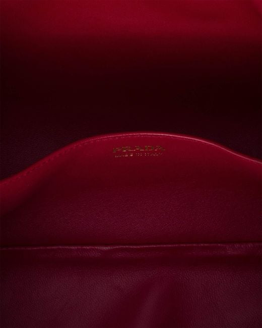 Prada Red Small Tumulte Nappa Leather Bag