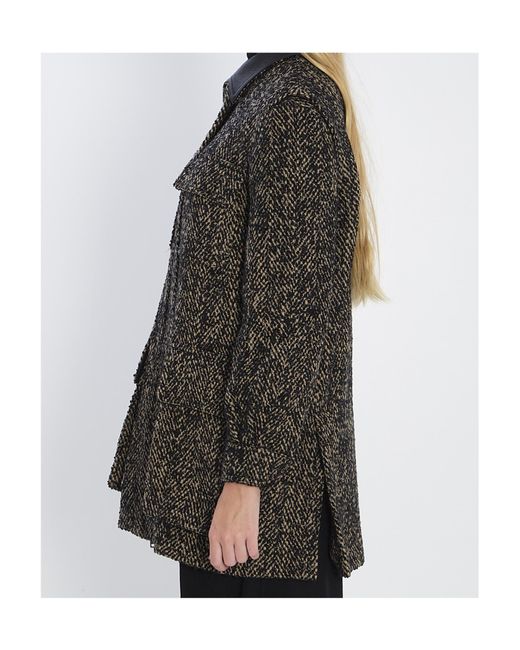 Max Mara Gray Angio Long-Sleeved Jacket
