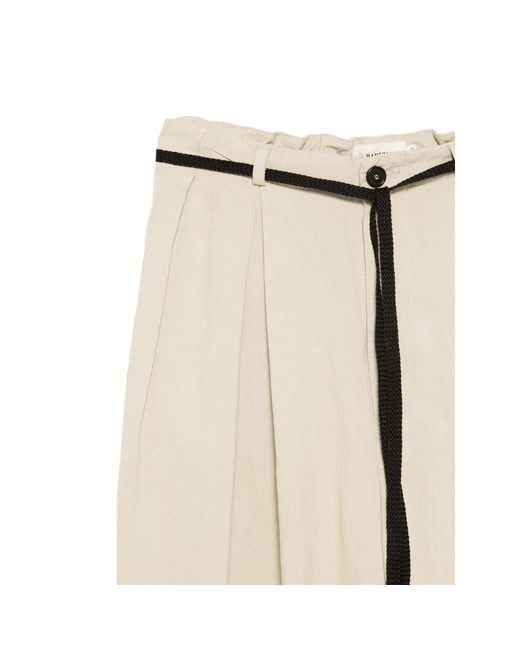 Barena Natural Casual Pants With Belt Loops