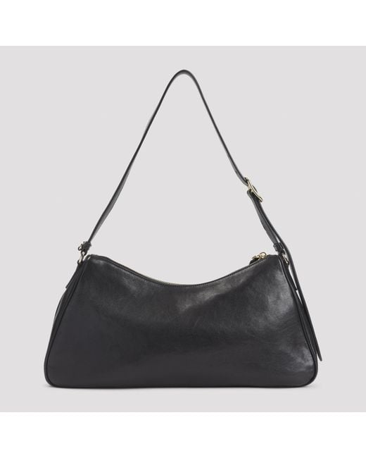 Prada Black Logo Charm Shoulder Bag