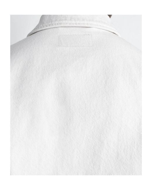 Lemaire White Button-Up Cropped Denim Jacket