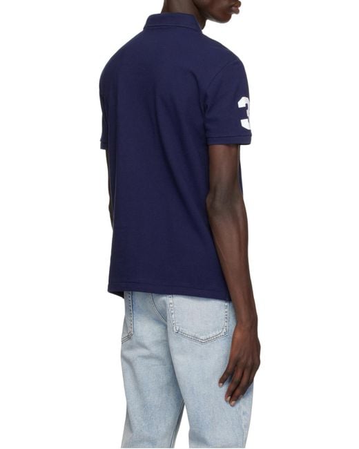 Polo Ralph Lauren Blue Big Pony Slim Fit Polo Shirt for men