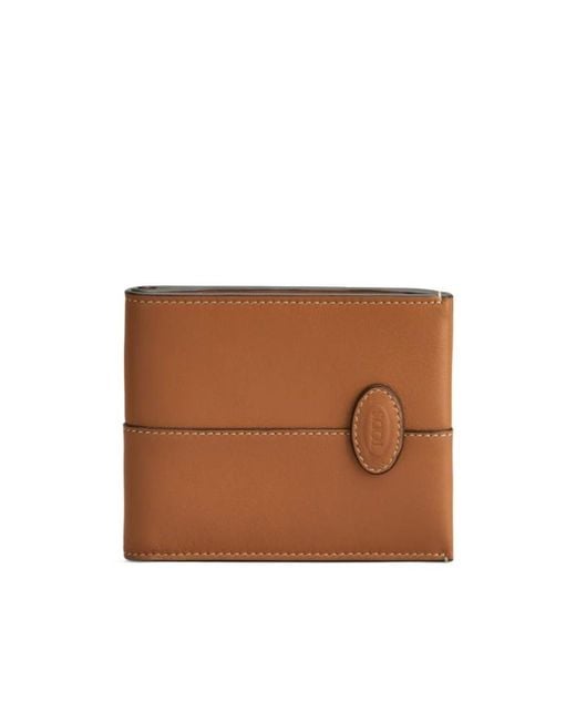 Tod's Black Bi-Fold Leather Wallet for men