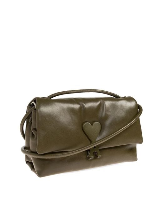 AMI Green Ami Voulez Vous Shoulder Bag for men