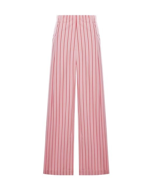 Dries Van Noten Pink Striped Pants