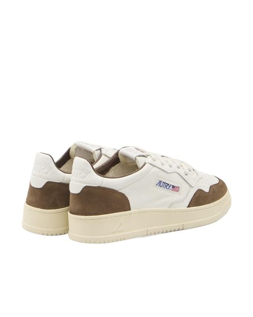 Autry White Medalist Low-Top Sneakers for men
