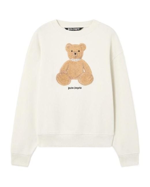 Palm Angels White Bear Patch Sweatshirt for men