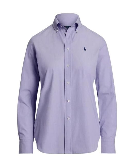 Polo Ralph Lauren Purple Button-Down Cotton Shirt