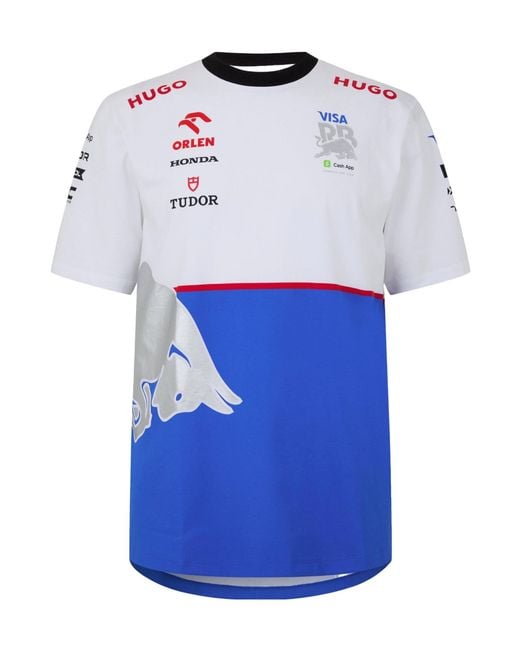 Boss Blue X Racing Bulls Logo Crew-Neck T-Shirt for men