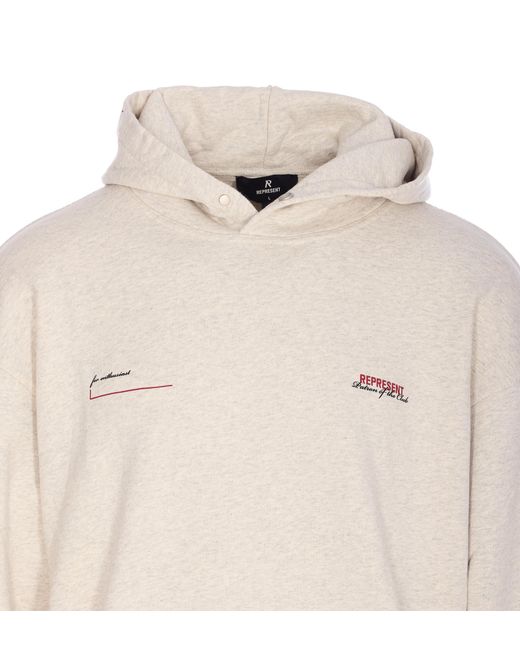 Represent White Patron Of The Club Hoodie for men