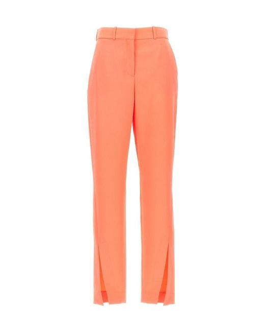 Balmain Orange Split-Hem High Waist Trousers