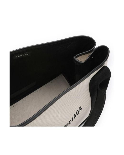 Balenciaga Black Small Cabas Logo Tote Bag