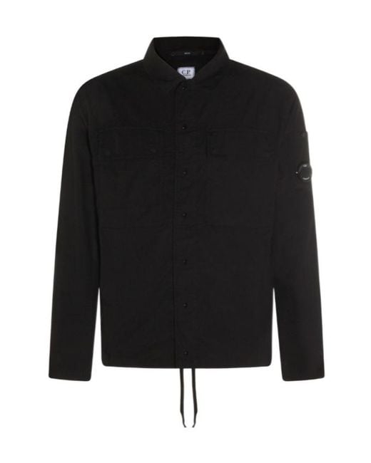 C P Company Black Lens Pocket Shirt for men