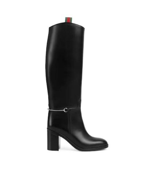 Gucci Black Boot With Slim Horsebit