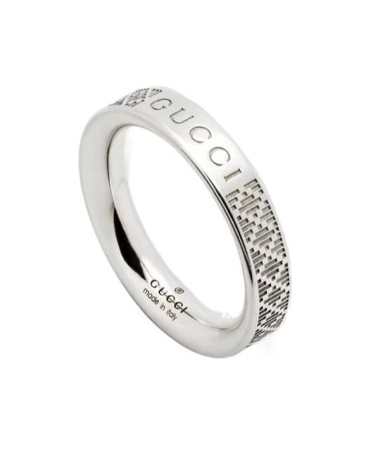 Gucci White Diamante Thin Ring