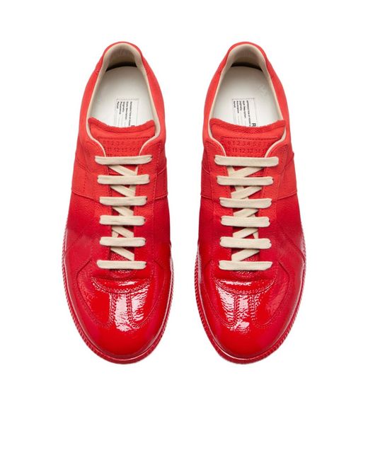 Maison Margiela Red Replica Low-Top Sneakers for men