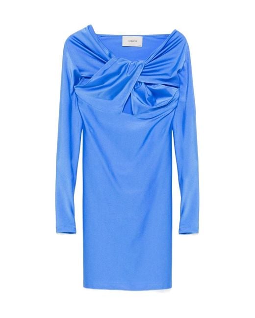 Coperni Blue Twisted Cut-Out Mini Dress