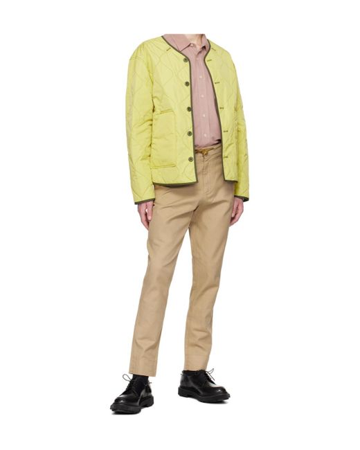 Officine Generale Green Double-Sided Quilted Casual Jacket for men