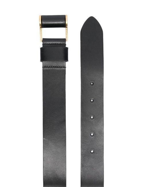 Saint Laurent White Corset Leather Belt for men