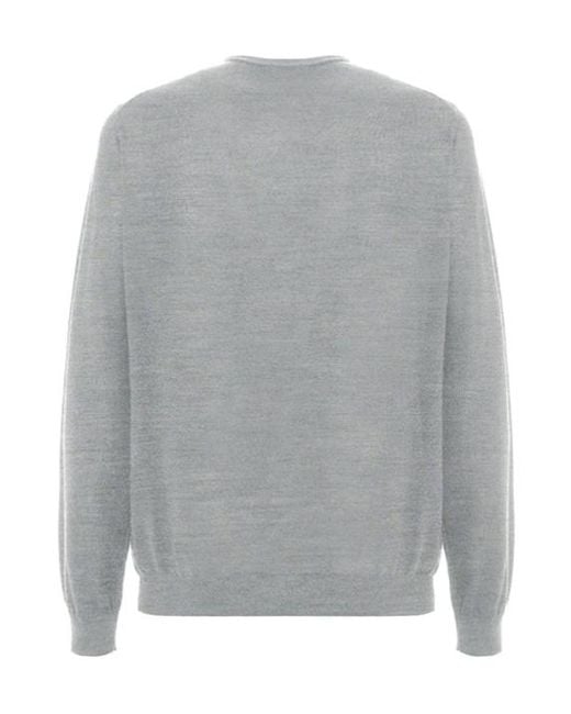 Malo Gray Giacomo Crew Neck for men