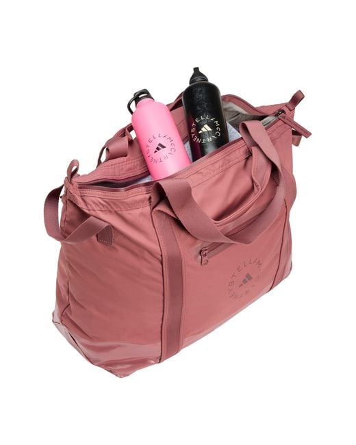 Adidas By Stella McCartney Pink Logo-Print Tote Bag