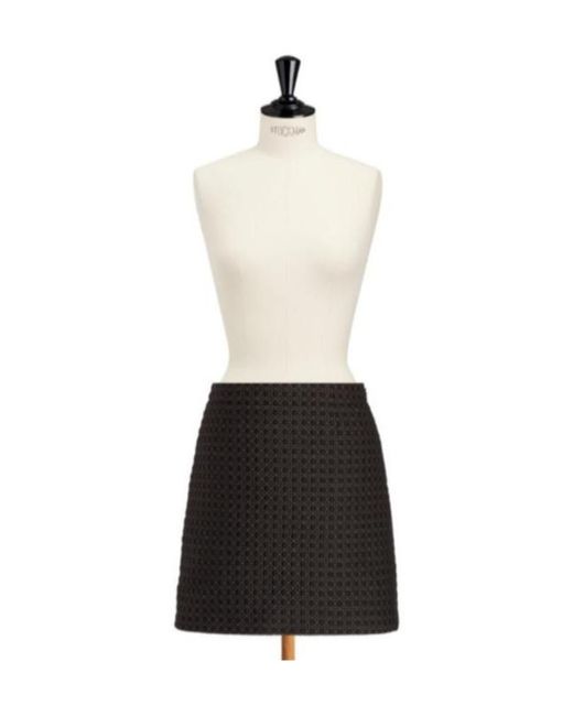 Dior White Microcannage Miniskirt