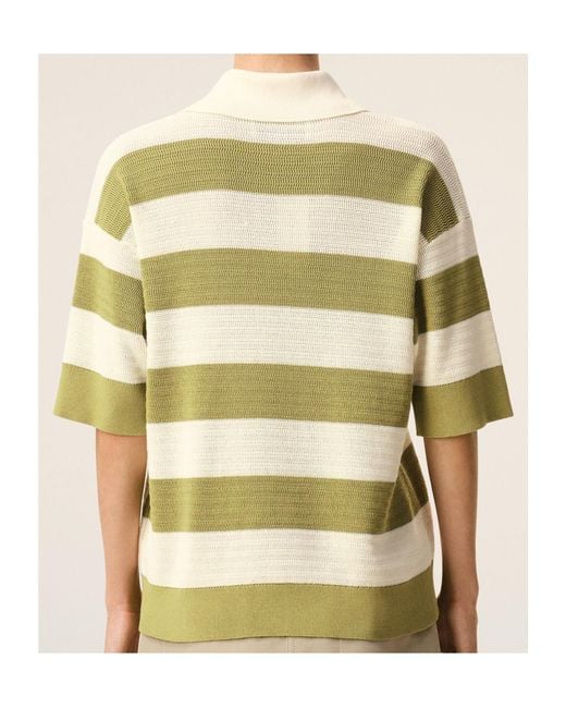 AMI Metallic Ami Ami De Coeur Short Sleeved Polo Shirt