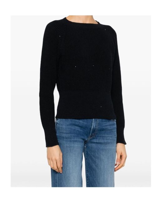 Fabiana Filippi Black Sequin-Embellished Sweater