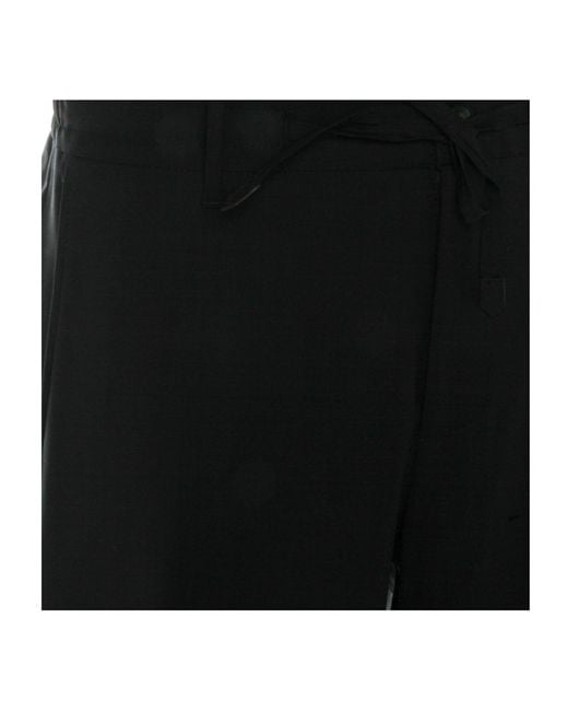 Canali Black Drawstring Waist Pants for men