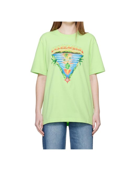 Casablanca Green Graphic T-Shirt
