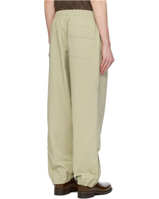 Moncler Natural Embroidered Logo Patch Jogging Pants for men