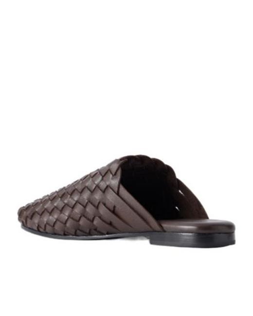St. Agni Brown Bunto Woven Mules