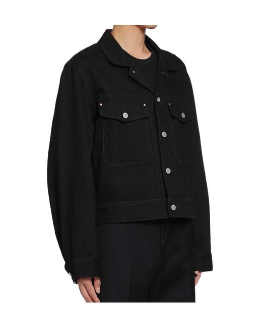 Lemaire Black Collared Jacket for men
