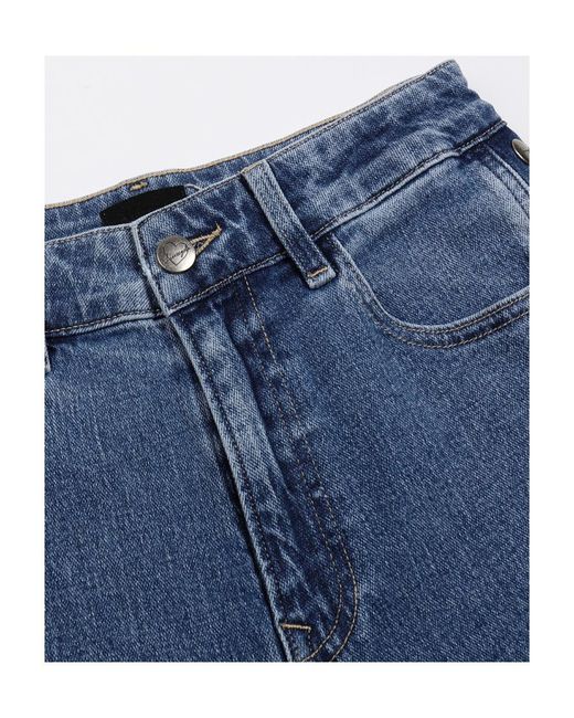 LIU REGALI Blue Baggy Wide-Legged Jeans