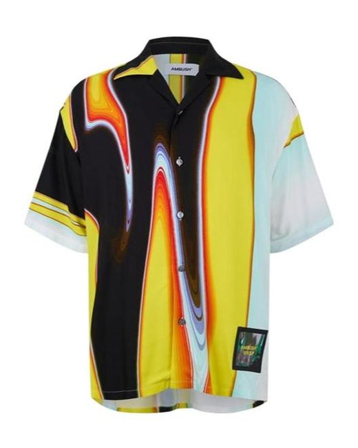 Ambush Blue Printed Short Sleeved Shirt for men