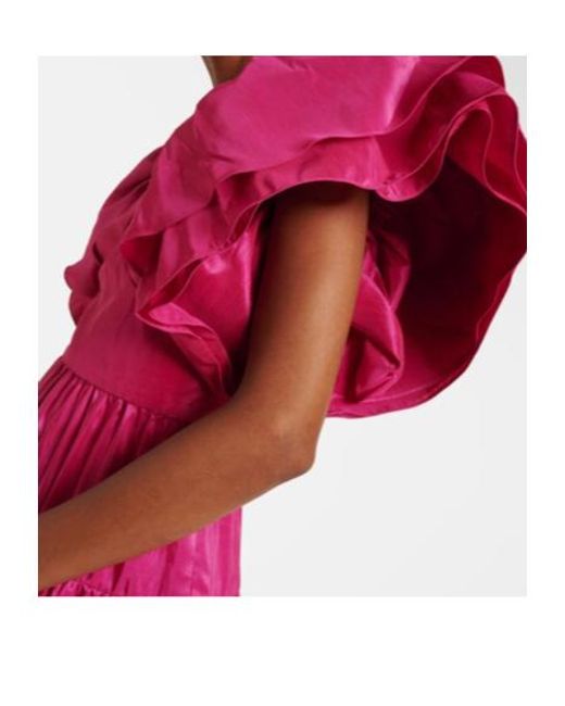 Rebecca Vallance Pink Niarah Puff-Sleeve Gown