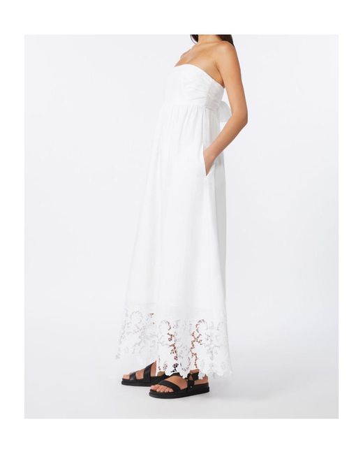 Max Mara White Studio Scena Broderie Midi Dress