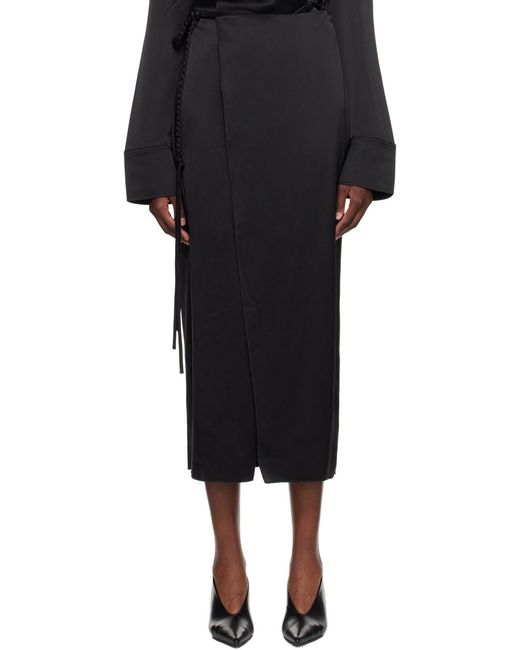 Nanushka Black Racha Slit-Detailed Skirt