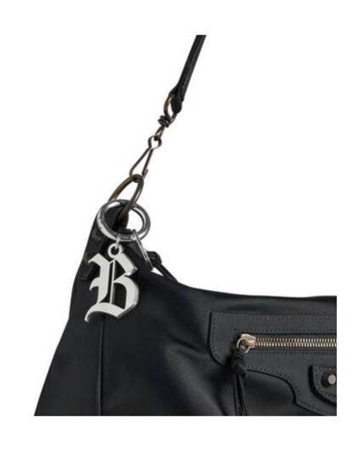 Balenciaga White Melrose B Keychain