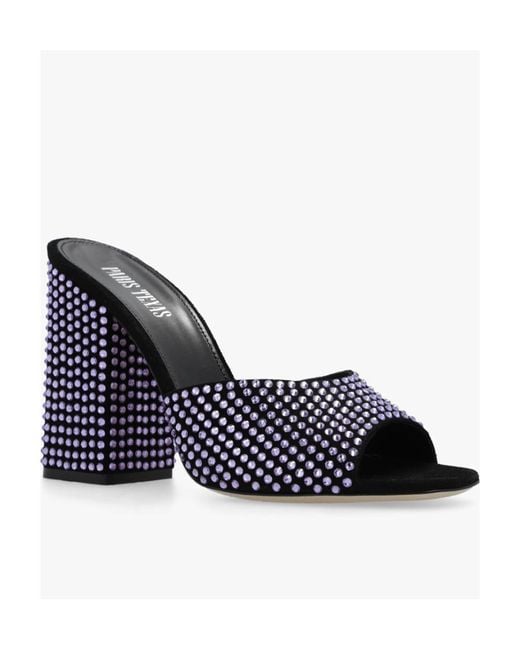 Paris Texas Blue Open-Toed High-Heeled Sandals