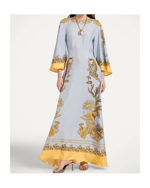 LaDoubleJ Blue Sorella Oceania-Print Dress