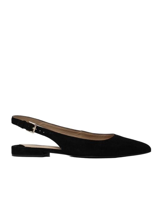 Ralph Lauren Black Lauren Londyn Pointed Toe Slingback Flats