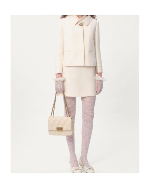 Valentino White Crepe Coutre Cropped Jacket